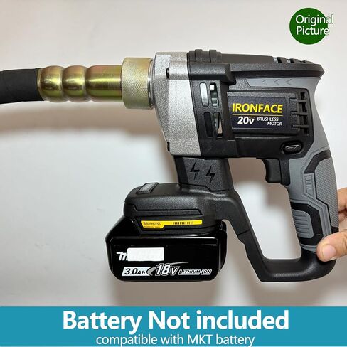 IRONFACE 20V Cordless Concrete Vibrating Tool, with 3.8ft Shaft Rod, Brushless Motor, Compatible with Dewalt 20V Batteries (Tool Only) (for DW) in Kuwait