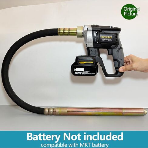 IRONFACE 20V Cordless Concrete Vibrating Tool, with 3.8ft Shaft Rod, Brushless Motor, Compatible with Dewalt 20V Batteries (Tool Only) (for DW) in Kuwait