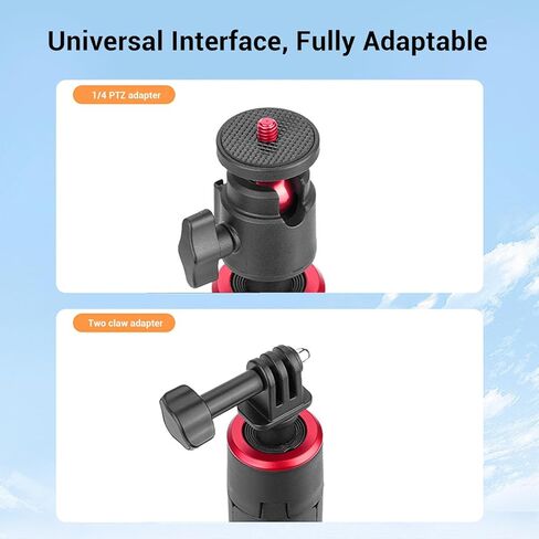 Keenso Action Camera Tripod Extendable Selfie Stick with Wireless Remote, 4 Levels Adjustment, 360 Ball Head Camera Tripod for Action 4, Fit for Pocket 3 (1.6m/63in) in Saudi Arabia