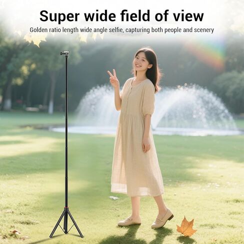 Keenso Action Camera Tripod Extendable Selfie Stick with Wireless Remote, 4 Levels Adjustment, 360 Ball Head Camera Tripod for Action 4, Fit for Pocket 3 (1.6m/63in) in Saudi Arabia