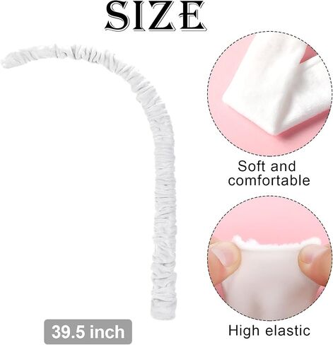 Tatuo 2 Pieces Nursery Crib Mobile Arm Cover Baby Crib Mobile Bed Bell Holder Cover Infant Music Box Toy Holder Cover Wind Chime Bracket Fabric Cover for Crib Mobile Arm DIY Mobile (White) in Saudi Arabia