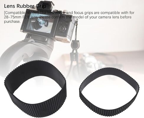 Lens Zoom and Focus Rubber Grip, High Elasticity Standard Non Slip Camera Lens Zoom and Focus Rubber Grip for 28 to 75 mm F2.8 in Saudi Arabia
