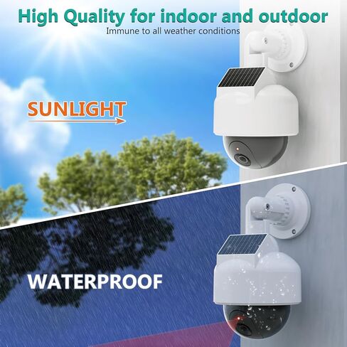 WALI Bundle – 2 Items: 1 Solar White Fake Dummy Camera，4 Solar Black Fake Dummy Cameras（DOW-SOL+SOL-TCB4） in Saudi Arabia