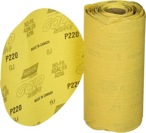 Norton 662611-83820 Gold Reserve 6" P220B PSA Disc Roll, (100 Discs/Roll) in Saudi Arabia