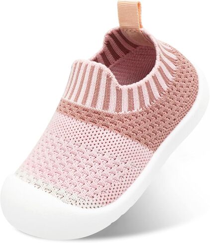 Baby Shoes Boys Girls First Walking Shoes Kids Lightweight Breathable Toddler Slip On Indoor Floor Slipper Cotton Mesh Sneakers in Kuwait