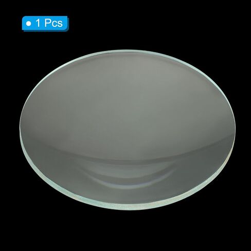 8" (200mm) Focal Length Double Convex Lens, 75mm Diameter 7.3mm Height Glass Optically Polished Round Edges Lens for Physics Experiment, Clear in Saudi Arabia