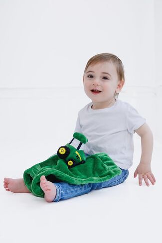 John Deere Tractor Newborn Baby Boys Security Blanket Green One Size in Saudi Arabia