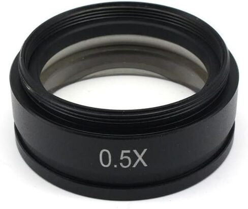 Microscope Kit 0.5X Microscope Barlow Auxiliary Objective Lens Working Distance 160 mm Auxiliary Lens for Stereo Microscope w/Mounting Size M42 M48 M50 M52 x 0.75mm Microscope Lens Adapters (Size : in Saudi Arabia