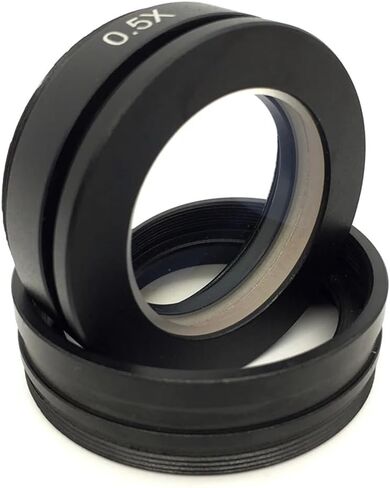 Microscope Kit 0.5X Microscope Barlow Auxiliary Objective Lens Working Distance 160 mm Auxiliary Lens for Stereo Microscope w/Mounting Size M42 M48 M50 M52 x 0.75mm Microscope Lens Adapters (Size : in Saudi Arabia