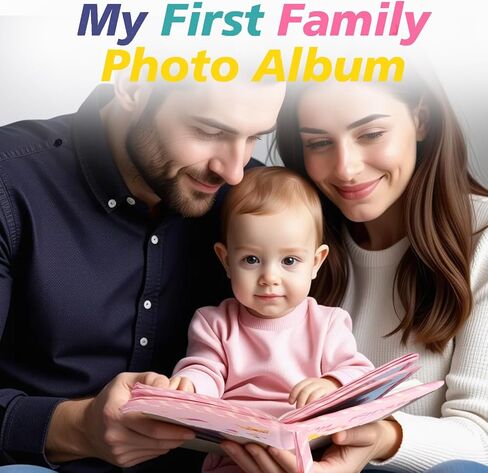 My First Photo Album for Baby, Soft Cloth Picture Book with 30 Name Tags, Keepsake Scrapbook Gift for Newborn Baby Shower (Unicorn+30 Stickers) in Saudi Arabia