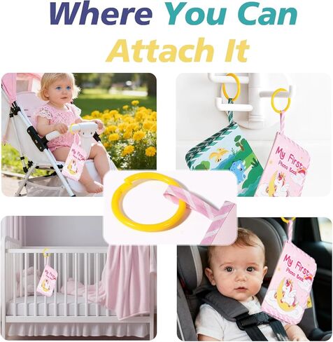 My First Photo Album for Baby, Soft Cloth Picture Book with 30 Name Tags, Keepsake Scrapbook Gift for Newborn Baby Shower (Unicorn+30 Stickers) in Saudi Arabia