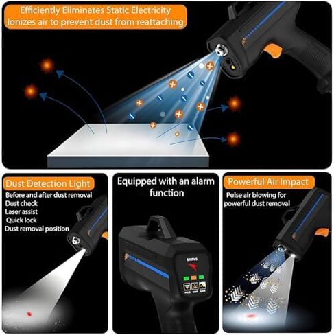 Cordless Anti-Static Ionizing Air Gun for Auto Painting, Electronics Assembly & Laboratory - Effective Antistatic Solution for Film Packaging & Surface Cleaning in Saudi Arabia