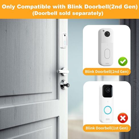 Blink Doorbell Mount, Anti-Theft Video Doorbell Door Mount Bracket,White | No Drilling, Not Block Doorbell Motion Sensor, Easy to Install, Fit for Blink Doorbell Camera (2nd Gen) in Saudi Arabia