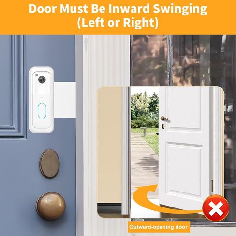 Blink Doorbell Mount, Anti-Theft Video Doorbell Door Mount Bracket,White | No Drilling, Not Block Doorbell Motion Sensor, Easy to Install, Fit for Blink Doorbell Camera (2nd Gen) in Saudi Arabia