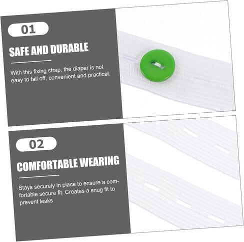 HEMOTON 50pcs Adjustable Diaper Buckles for Babies Soft and Secure Diaper Fixing Belts Elastic Fasteners for Toddler Use Easy to Use and Adjustable in Saudi Arabia