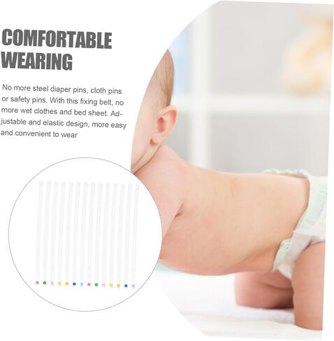HEMOTON 50pcs Adjustable Diaper Buckles for Babies Soft and Secure Diaper Fixing Belts Elastic Fasteners for Toddler Use Easy to Use and Adjustable in Saudi Arabia
