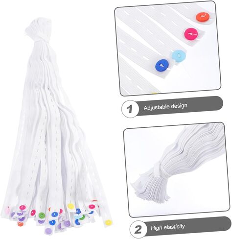 HEMOTON 50pcs Adjustable Diaper Buckles for Babies Soft and Secure Diaper Fixing Belts Elastic Fasteners for Toddler Use Easy to Use and Adjustable in Saudi Arabia