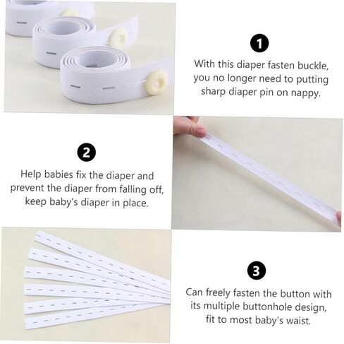 Toyvian 15Pcs Diaper Fastening Buckles Lightweight Nappy Holders for Boy Girl Elastic Diaper Belt with Multiple Buttonhole Design Diaper Fixed Buckle in Saudi Arabia