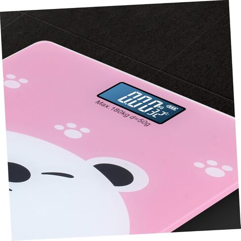 مقياس الوزن الكرتوني الرقمي مع مقياس LCD متعدد الوظائف للبالغين للحيوانات الأليفة وتصميم مسطح لقياس درجة الحرارة في الأماكن المغلقة لسهولة التخزين والقراءات in Kuwait