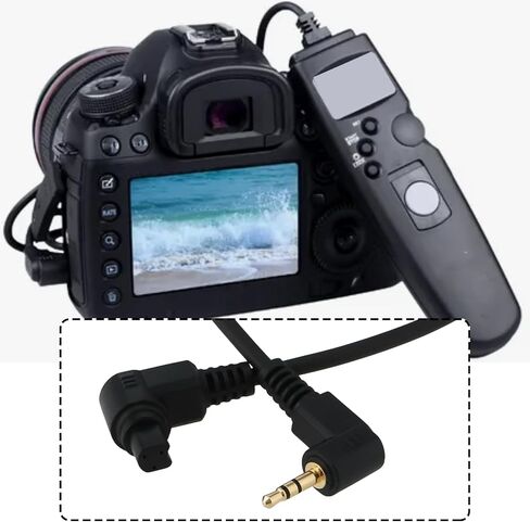 كابل تحرير الغالق عن بعد بمؤقت 2.5 مم إلى C3 من كريت آيديا متوافق مع كاميرا Canon 7D 6D 5D 5DII 5DIII in Kuwait