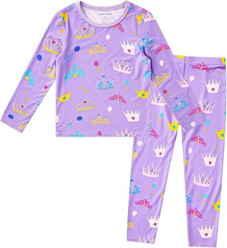 pureborn Baby Toddler Kids Viscose from Bamboo Pajamas Set Pjs 2pcs 18M-8Y in Kuwait