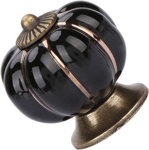 Brrnoo Ceramic Pumpkin Handle Pulls for Cabinet Drawer Room Decor,Easy Installation Cabinet Knobs Replacement Hardware in Yellow in Saudi Arabia
