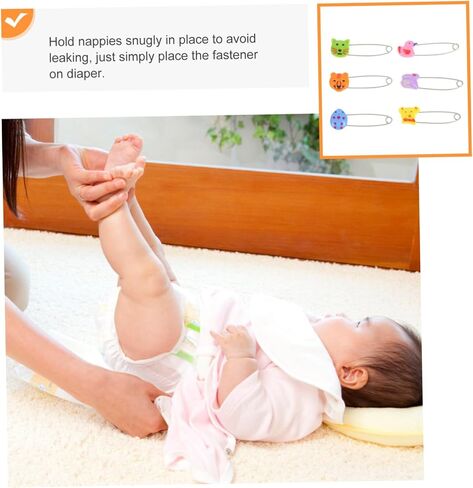 30pcs Secure Newborn Diapers Plastic Head Safety Pins Long Safety Pin Safe in Saudi Arabia