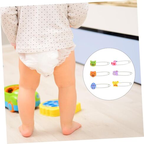 30pcs Secure Newborn Diapers Plastic Head Safety Pins Long Safety Pin Safe in Saudi Arabia
