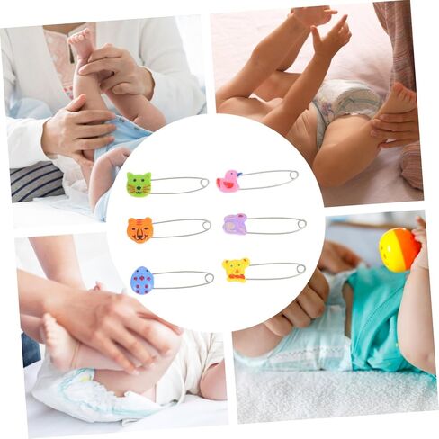 30pcs Secure Newborn Diapers Plastic Head Safety Pins Long Safety Pin Safe in Saudi Arabia