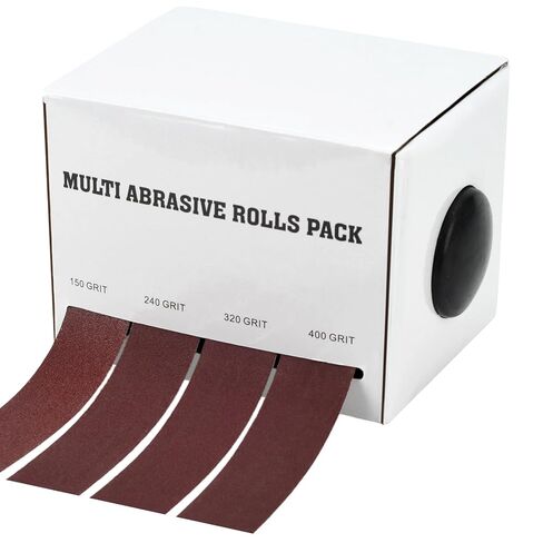 لفة قماش الصنفرة، 5 حبيبات 1 × 20 قدم لفة ورق رمل مع موزع، 150 240 320 400 600 تشكيلة ورق الصنفرة، ورق صنفرة رطب وجاف لأثاث السيارات المعدنية والخشب (5 حبيبات 20 قدم) in Kuwait