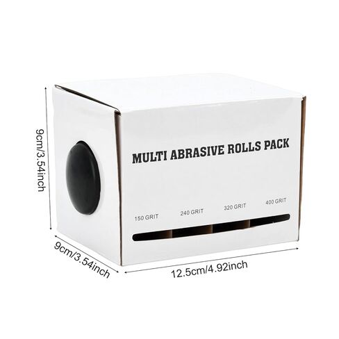 لفة قماش الصنفرة، 5 حبيبات 1 × 20 قدم لفة ورق رمل مع موزع، 150 240 320 400 600 تشكيلة ورق الصنفرة، ورق صنفرة رطب وجاف لأثاث السيارات المعدنية والخشب (5 حبيبات 20 قدم) in Kuwait