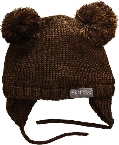 Knitted Colorful Double Pom-Pom Baby Hat and Mittens Set|Warm Winter Newborn Essentials for Boys and Girls 0-6 Months in Saudi Arabia