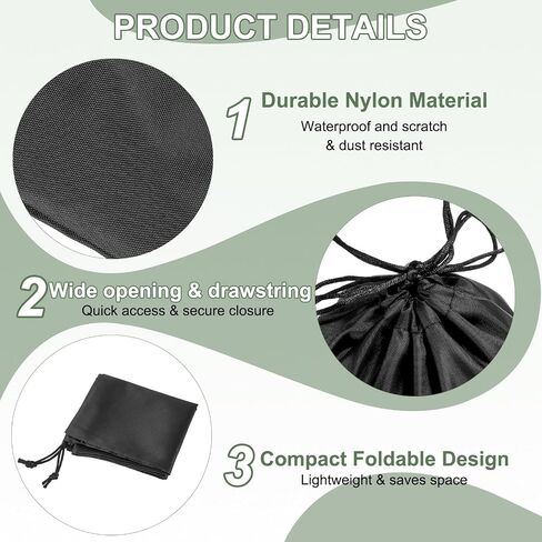 Tripod Case Bag, Nylon Tripod Storage Bag, Long Foldable Monopod Compact Carrying Organizer Pouch- Fitting for (Monopod/Light Stand/Umbrella/Travel) 24 x 8 In & 2 Pack & Black in Saudi Arabia