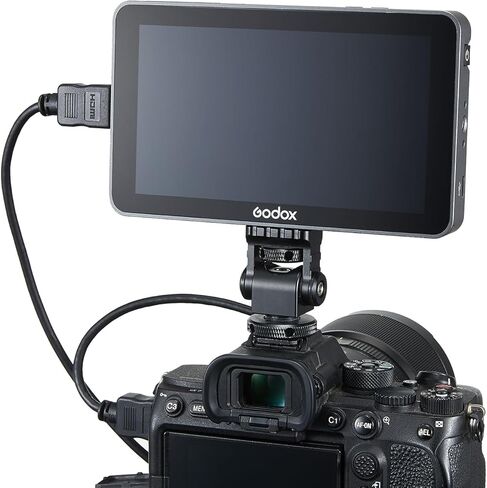 Godox GM6S Pro شاشة لمس ميدانية للكاميرا 2000nits 5.5 بوصة شاشة تحكم في الكاميرا مع غطاء مظلة 4K@60 هرتز HDMI، لون زائف، جلد البصل، شكل موجي، LUT ثلاثي الأبعاد، تركيز الذروة in Saudi Arabia