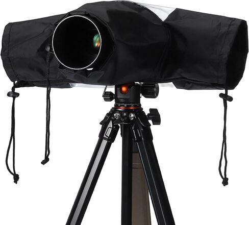 PATIKIL Camera Rain Cover, Waterproof Protective Cover Camera Sleeve Protector Photography Rain Gear Up to 8.5 Inch Lens for Nikon, Black in Saudi Arabia