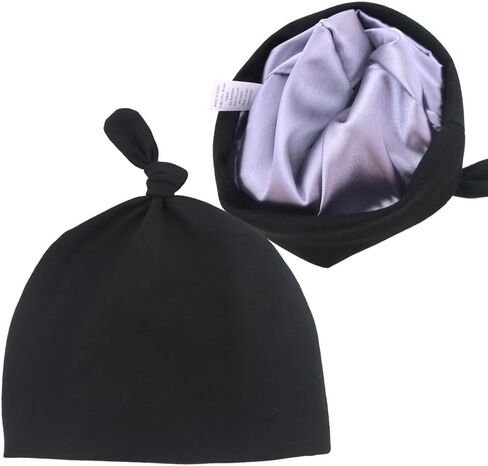 Silky Satin Lined Newborn Hat Hair Care Knot Beanie Hats for Infant Baby Boys Girls Caps 0-6 Months in Kuwait