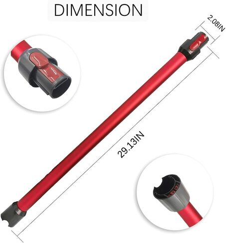 Replacement Wand Compatible with Dyson V11 V10 V8 V7 Cordless Stick Vacuum Cleaner, Quick Release Vacuum Accessories (Red) in Saudi Arabia