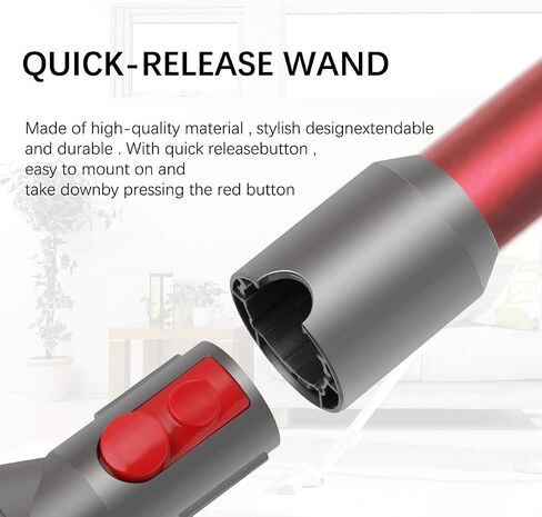 Replacement Wand Compatible with Dyson V11 V10 V8 V7 Cordless Stick Vacuum Cleaner, Quick Release Vacuum Accessories (Red) in Saudi Arabia