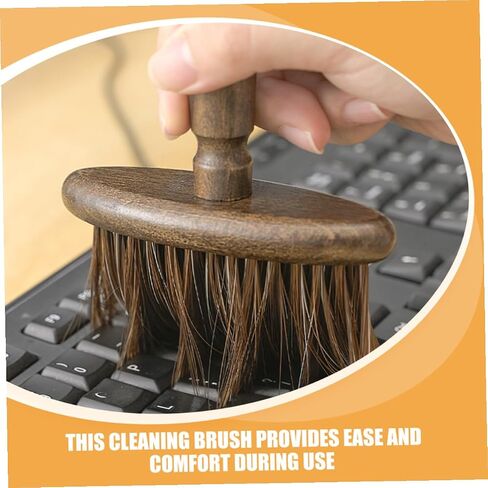 Alipis Multi-Functional Desktop Cleaning Brush with Wooden Handle Soft Bristle Desk Scraper for Window Gaps Keyboards and Car Dust Removal Tool in Saudi Arabia