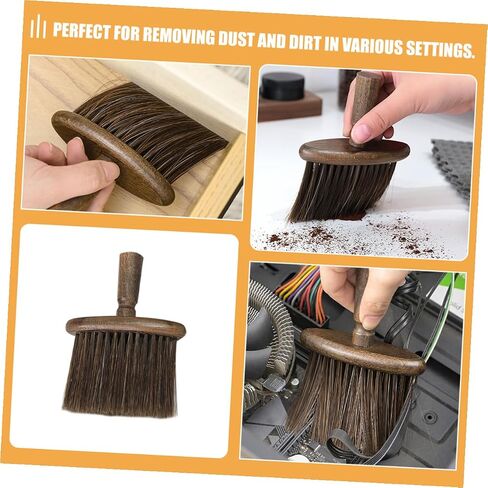 Alipis Multi-Functional Desktop Cleaning Brush with Wooden Handle Soft Bristle Desk Scraper for Window Gaps Keyboards and Car Dust Removal Tool in Saudi Arabia