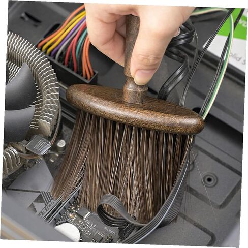Alipis Multi-Functional Desktop Cleaning Brush with Wooden Handle Soft Bristle Desk Scraper for Window Gaps Keyboards and Car Dust Removal Tool in Saudi Arabia