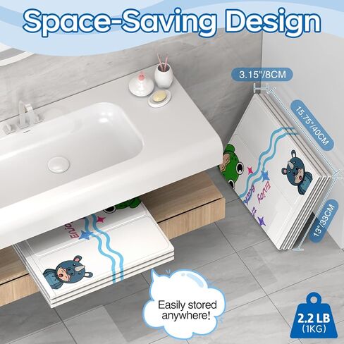 حوض استحمام محمول بتصميم جديد للأطفال الصغار من WAVYEASE - حوض استحمام عميق قابل للطي للأطفال، إعداد في ثانية واحدة، سهل التخزين، خفيف الوزن، أساسيات السفر لمدة 12-60 شهرًا in Kuwait