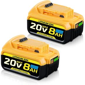 8.0Ah Compatible with DeWalt 20V Max Battery DCB200 DCB201 DCB180 DCB203 DCB204 DCB206 Cordless Power Tools with LED Indicator (Not Made in Dewalt) in Saudi Arabia