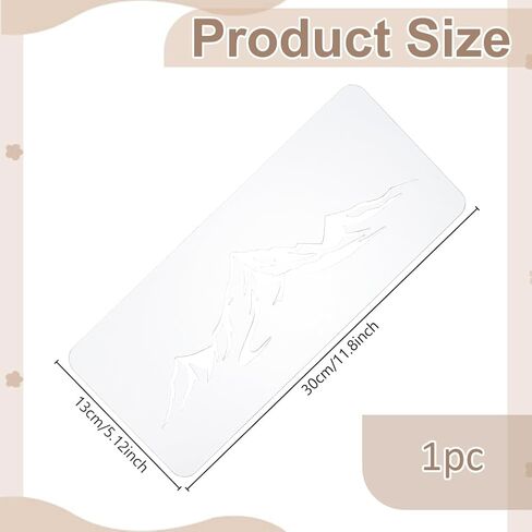 INUNLY Acrylic Charcuterie Boards Templates 14.96x7.08 Serving Board Router Templates for Woodworking Cutting Board Template with Handle Angled Curvy Tracing Stencils Cut Guide Tools for Kitchen in Saudi Arabia