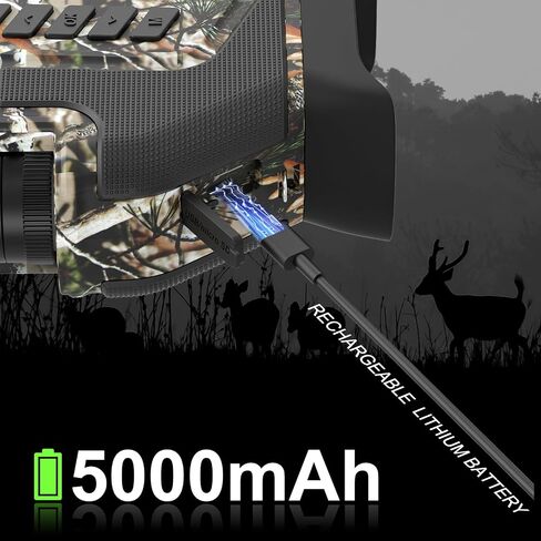 نظارات الرؤية الليلية WOSPORTS 4K - تكبير بصري 10X ورقمي 8X، نطاق الأشعة تحت الحمراء 1315FT، بطارية قابلة لإعادة الشحن 5000 مللي أمبير، مقاومة للماء IPX، مثالية للتخييم in Kuwait
