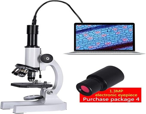 640X 1280X 2000X HD Biological Microscope Monocular Student Education LED Light Phone Holder Electronic Eyepiece in Saudi Arabia