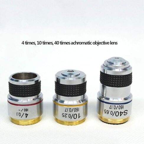 Biological Microscope 40x-1600x monocular Microscope Metal Lens Body Eyepiece (WF10x WF20x) Objective Lens (4X 10x 40x) 360° Rotating Lens Two Driving Methods (White) in Saudi Arabia
