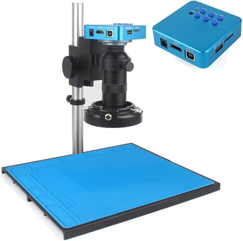 Microscope Kit 48MP 4K USB Digital Video Monocular Microscope Camera Continus Zoom 180X C-Mount Microscope Lens Adapters (One Color B Set 180X) (One Color D Set 130X) in Saudi Arabia