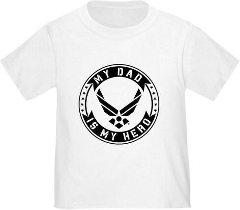 تي شيرت CafePress U.S. Air Force My Dad is My Hero تي شيرت لطيف برسومات للأطفال الصغار، 100% قطن in Saudi Arabia