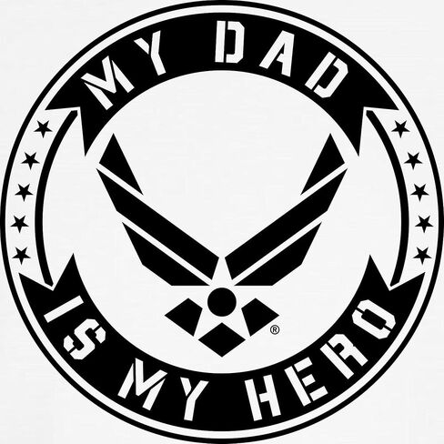 تي شيرت CafePress U.S. Air Force My Dad is My Hero تي شيرت لطيف برسومات للأطفال الصغار، 100% قطن in Saudi Arabia